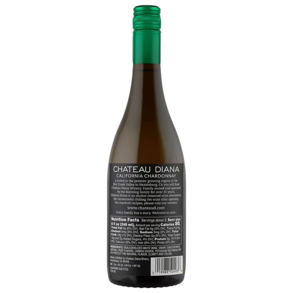 Wine bottle with green cap and visible label on a white background