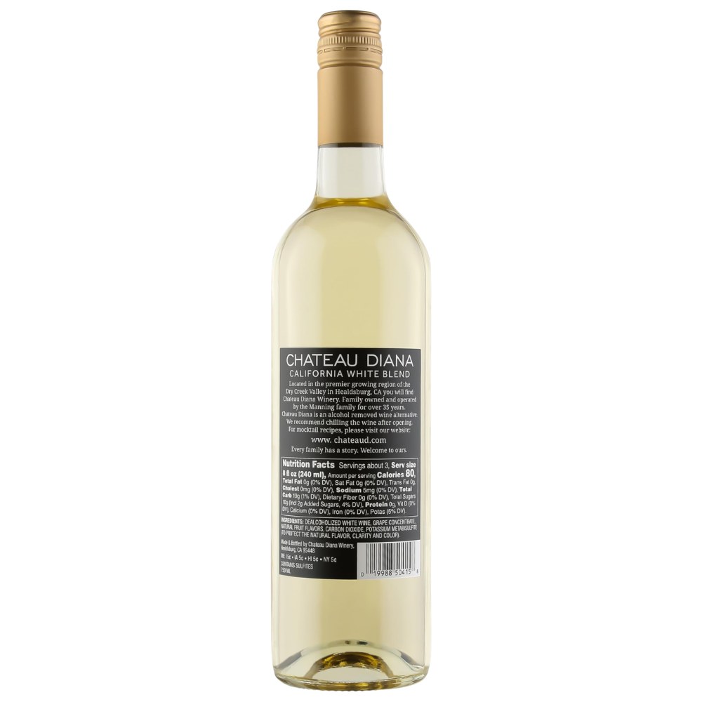 Chateau Diana White blend rear label