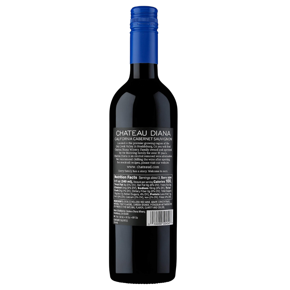Chateau Diana Cabernet Sauvignon Non-Alcoholic Wine Label