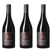 Three bottles of Michael François Red 2015 red wine from the brand VHF, arranged side by side on a plain white background.
