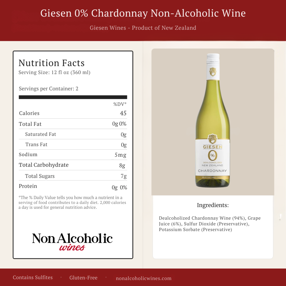 Giesen Chardonnay Nutritional Facts
