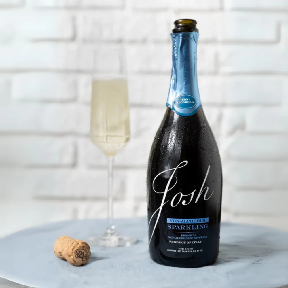 Josh cellars sparkling poured into a fluted glass