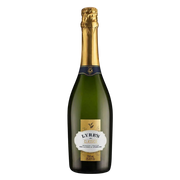 A bottle of Lyre's Classic Non-Alcoholic Sparkling Wine with a dark green glass body, gold foil neck, and a gold and white label, shown against a plain white background.