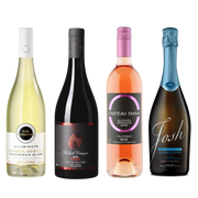 4 bottle starter bundle of non alcoholic wine