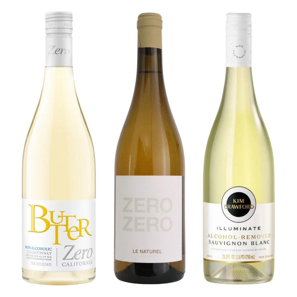 Non Alcoholic White WIne 3 bottle bundle