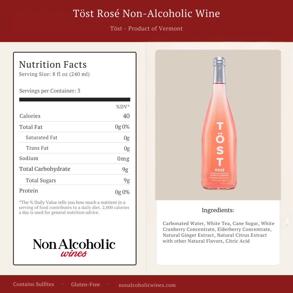 Tost rose nutritional label and calories